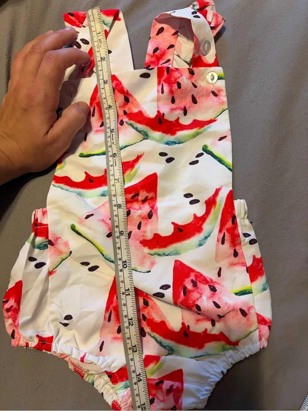 Boutique‎ Watermelon Bubble Romper Baby Girl Summer Sunsuit 6-12 Months